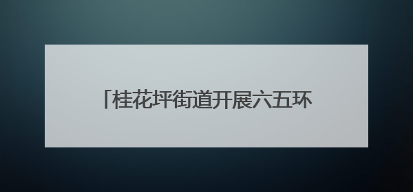 桂花坪街道开展六五环保活动，共筑绿色家园