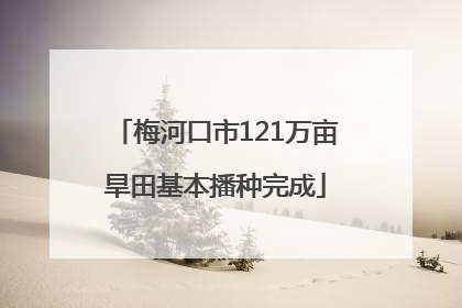 梅河口市121万亩旱田基本播种完成