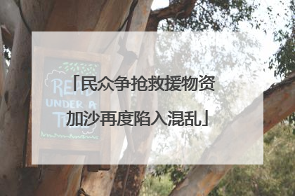 民众争抢救援物资 加沙再度陷入混乱