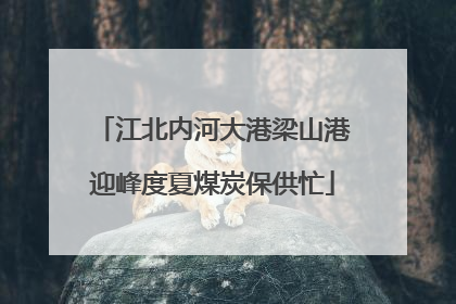 江北内河大港梁山港迎峰度夏煤炭保供忙