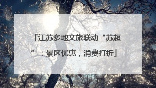 江苏多地文旅联动“苏超”：景区优惠，消费打折