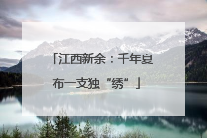 江西新余：千年夏布一支独“绣”
