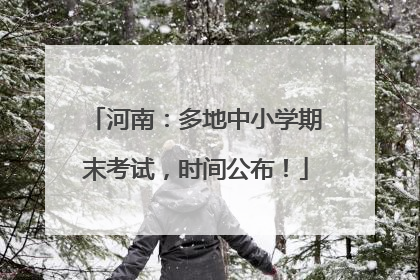 河南：多地中小学期末考试，时间公布！