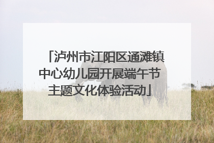 泸州市江阳区通滩镇中心幼儿园开展端午节主题文化体验活动