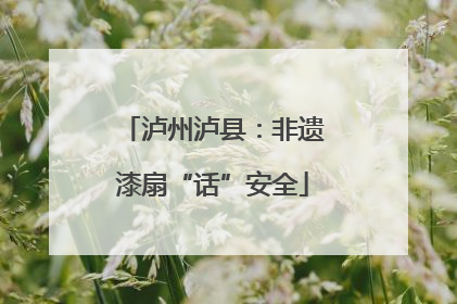 泸州泸县：非遗漆扇“话”安全