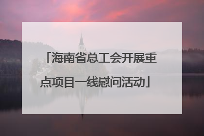 海南省总工会开展重点项目一线慰问活动