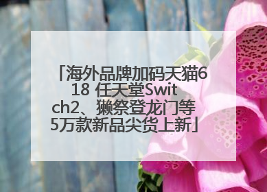 海外品牌加码天猫618 任天堂Switch2、獭祭登龙门等5万款新品尖货上新