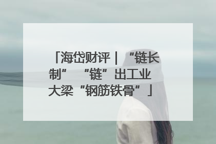 海岱财评｜“链长制” “链”出工业大梁“钢筋铁骨”