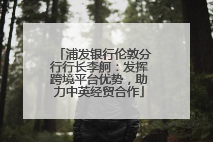 浦发银行伦敦分行行长李舸：发挥跨境平台优势，助力中英经贸合作
