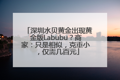 深圳水贝黄金出现黄金版Labubu？商家：只是相似，克重小，仅需几百元