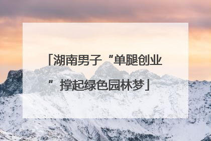 湖南男子“单腿创业”撑起绿色园林梦