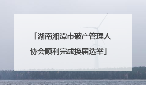 湖南湘潭市破产管理人协会顺利完成换届选举