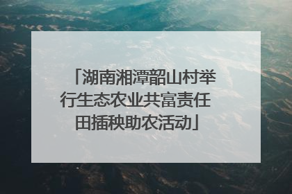 湖南湘潭韶山村举行生态农业共富责任田插秧助农活动