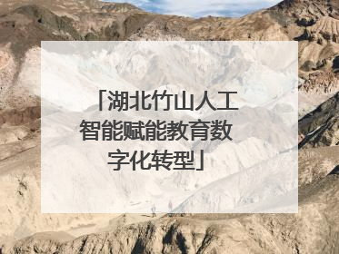 湖北竹山人工智能赋能教育数字化转型