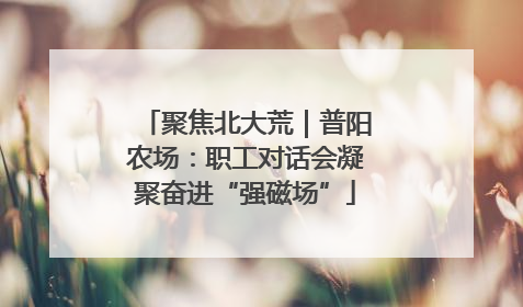 聚焦北大荒｜普阳农场：职工对话会凝聚奋进“强磁场”