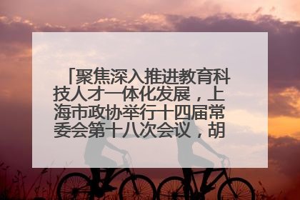 聚焦深入推进教育科技人才一体化发展，上海市政协举行十四届常委会第十八次会议，胡文容出席并讲话