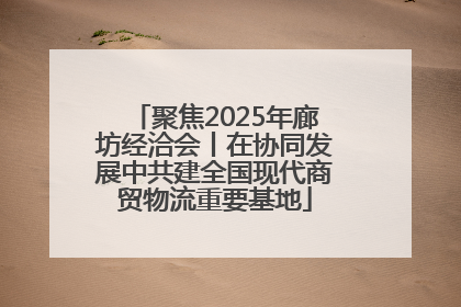聚焦2025年廊坊经洽会丨在协同发展中共建全国现代商贸物流重要基地