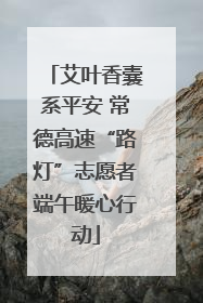 艾叶香囊系平安 常德高速“路灯”志愿者端午暖心行动