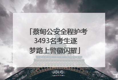 蔡甸公安全程护考 3493名考生逐梦路上警徽闪耀