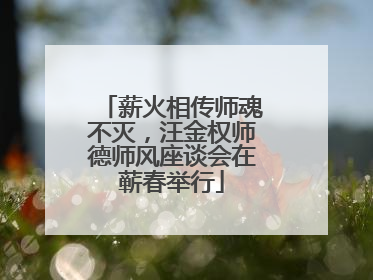 薪火相传师魂不灭，汪金权师德师风座谈会在蕲春举行