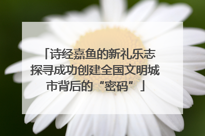 诗经嘉鱼的新礼乐志 探寻成功创建全国文明城市背后的“密码”