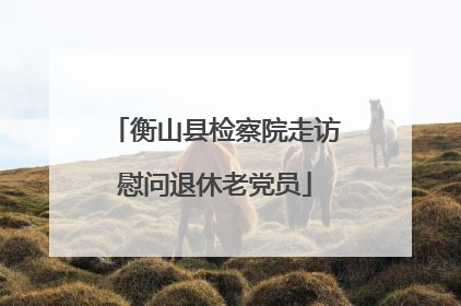 衡山县检察院走访慰问退休老党员