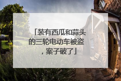 装有西瓜和蒜头的三轮电动车被盗，案子破了