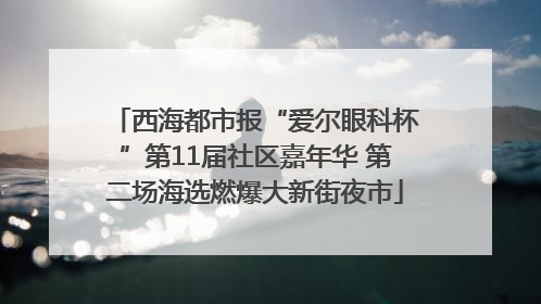 西海都市报“爱尔眼科杯”第11届社区嘉年华 第二场海选燃爆大新街夜市