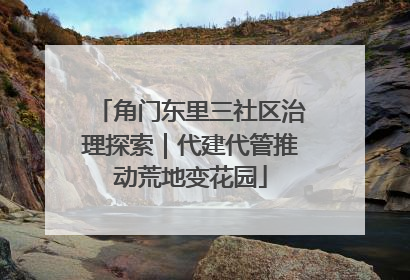 角门东里三社区治理探索｜代建代管推动荒地变花园