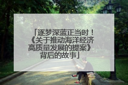 逐梦深蓝正当时！《关于推动海洋经济高质量发展的提案》背后的故事