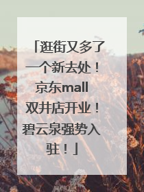 逛街又多了一个新去处！京东mall双井店开业！碧云泉强势入驻！
