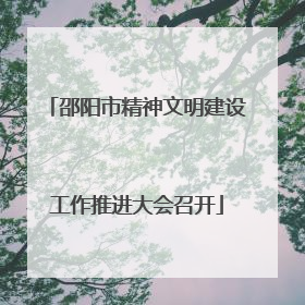 邵阳市精神文明建设工作推进大会召开