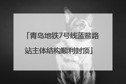 青岛地铁7号线蓝鳌路站主体结构顺利封顶