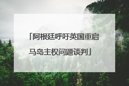 阿根廷呼吁英国重启马岛主权问题谈判