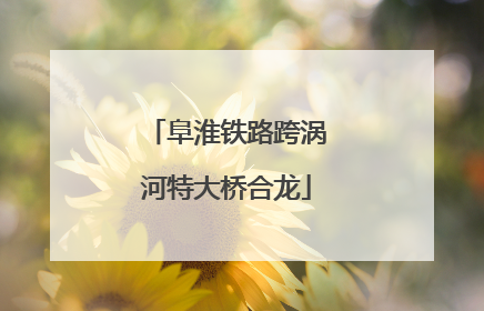 阜淮铁路跨涡河特大桥合龙