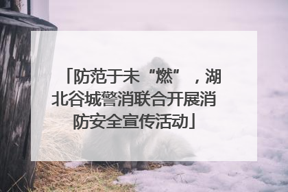 防范于未“燃”，湖北谷城警消联合开展消防安全宣传活动