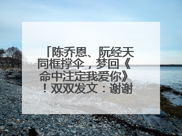 陈乔恩、阮经天同框撑伞，梦回《命中注定我爱你》！双双发文：谢谢我们都没变