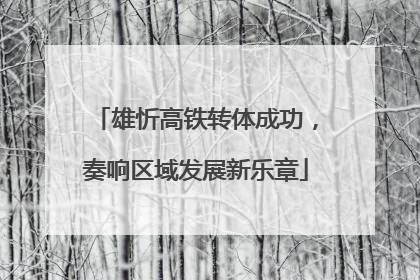 雄忻高铁转体成功，奏响区域发展新乐章