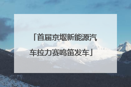 首届京堰新能源汽车拉力赛鸣笛发车