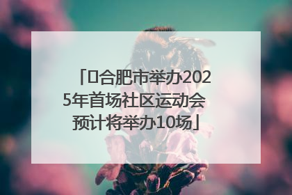 ﻿合肥市举办2025年首场社区运动会 预计将举办10场