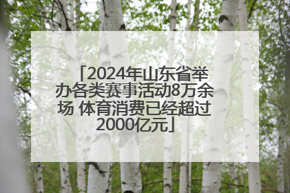 2024年山东省举办各类赛事活动8万余场 体育消费已经超过2000亿元