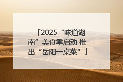 2025“味道湖南”美食季启动 推出“岳阳一桌菜”