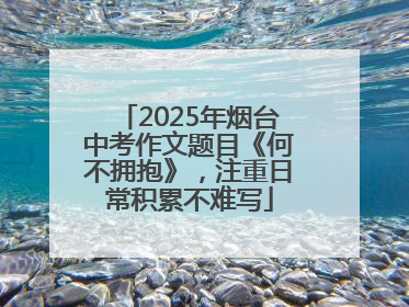 2025年烟台中考作文题目《何不拥抱》，注重日常积累不难写