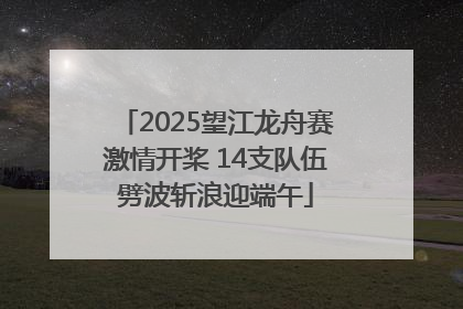 2025望江龙舟赛激情开桨 14支队伍劈波斩浪迎端午
