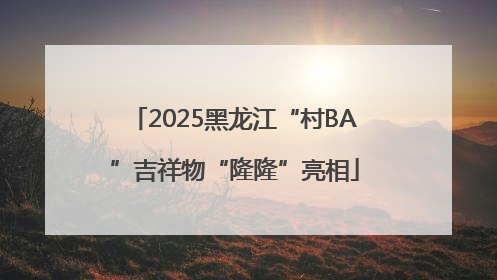 2025黑龙江“村BA”吉祥物“隆隆”亮相