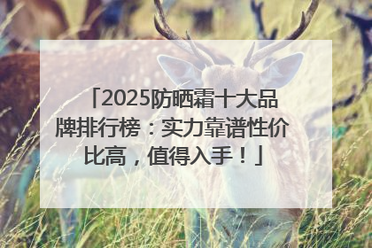 2025防晒霜十大品牌排行榜：实力靠谱性价比高，值得入手！