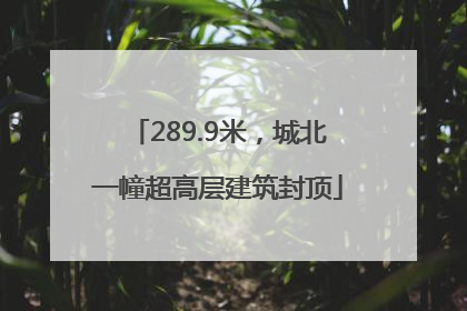 289.9米，城北一幢超高层建筑封顶